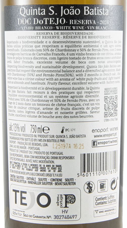 2024 Quinta S. João Batista Chardonnay & Fernão Pires Reserva branco
