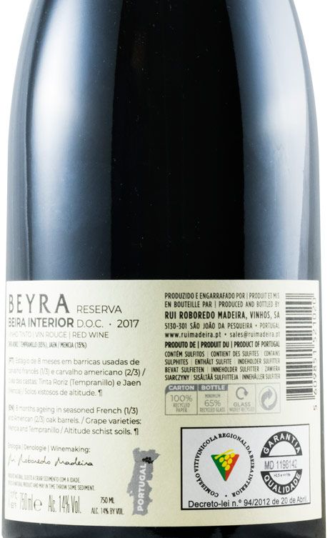 2017 Beyra Reserva red
