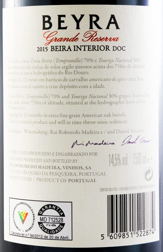 2015 Beyra Grande Reserva red 1.5L