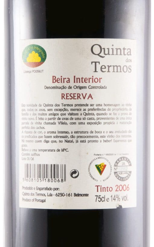 2006 Quinta dos Termos Reserva do Patrão tinto