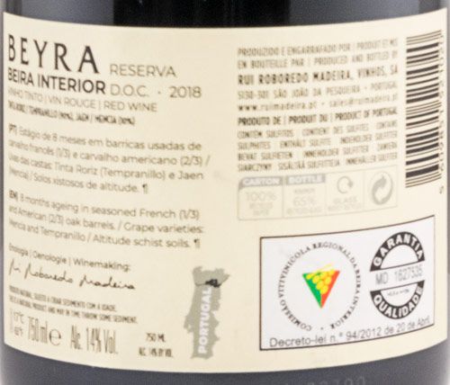 2018 Beyra Reserva red