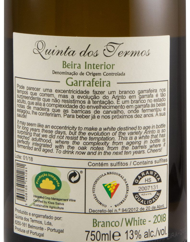 2018 Quinta dos Termos Garrafeira white