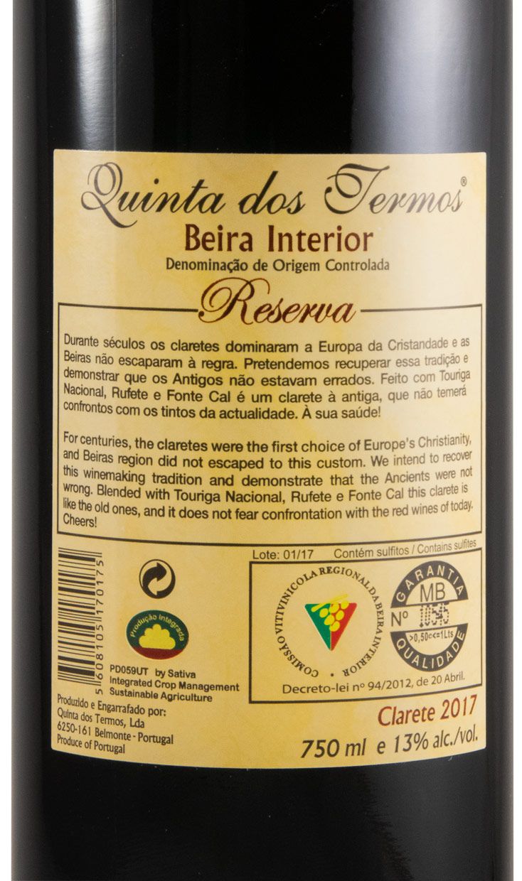 2017 Clarete Quinta dos Termos Reserva