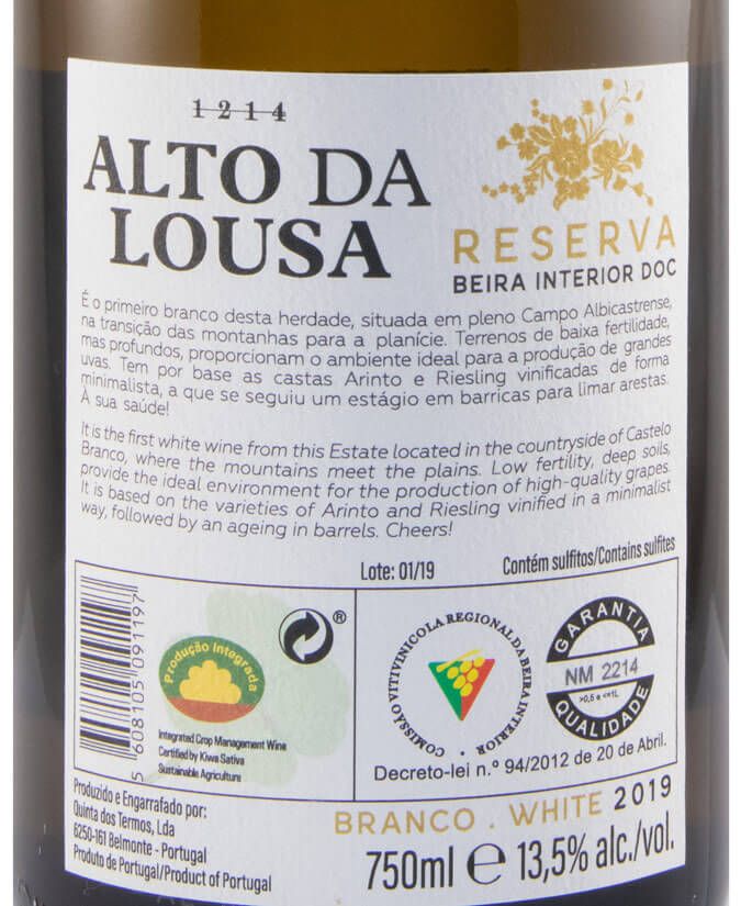 2019 Alto da Lousa Reserva white