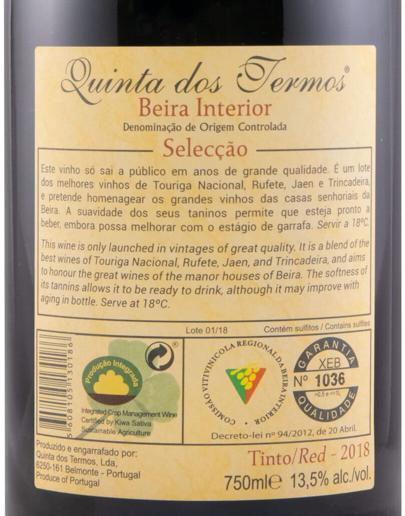 2018 Quinta dos Termos Selecção tinto