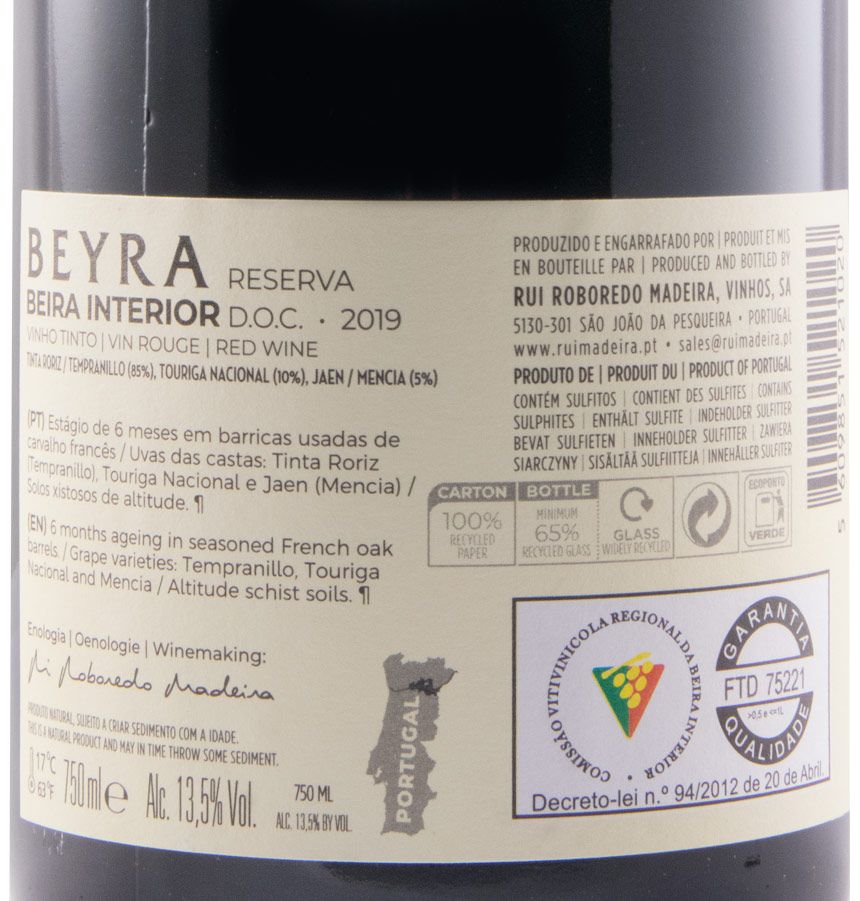 2019 Beyra Reserva red