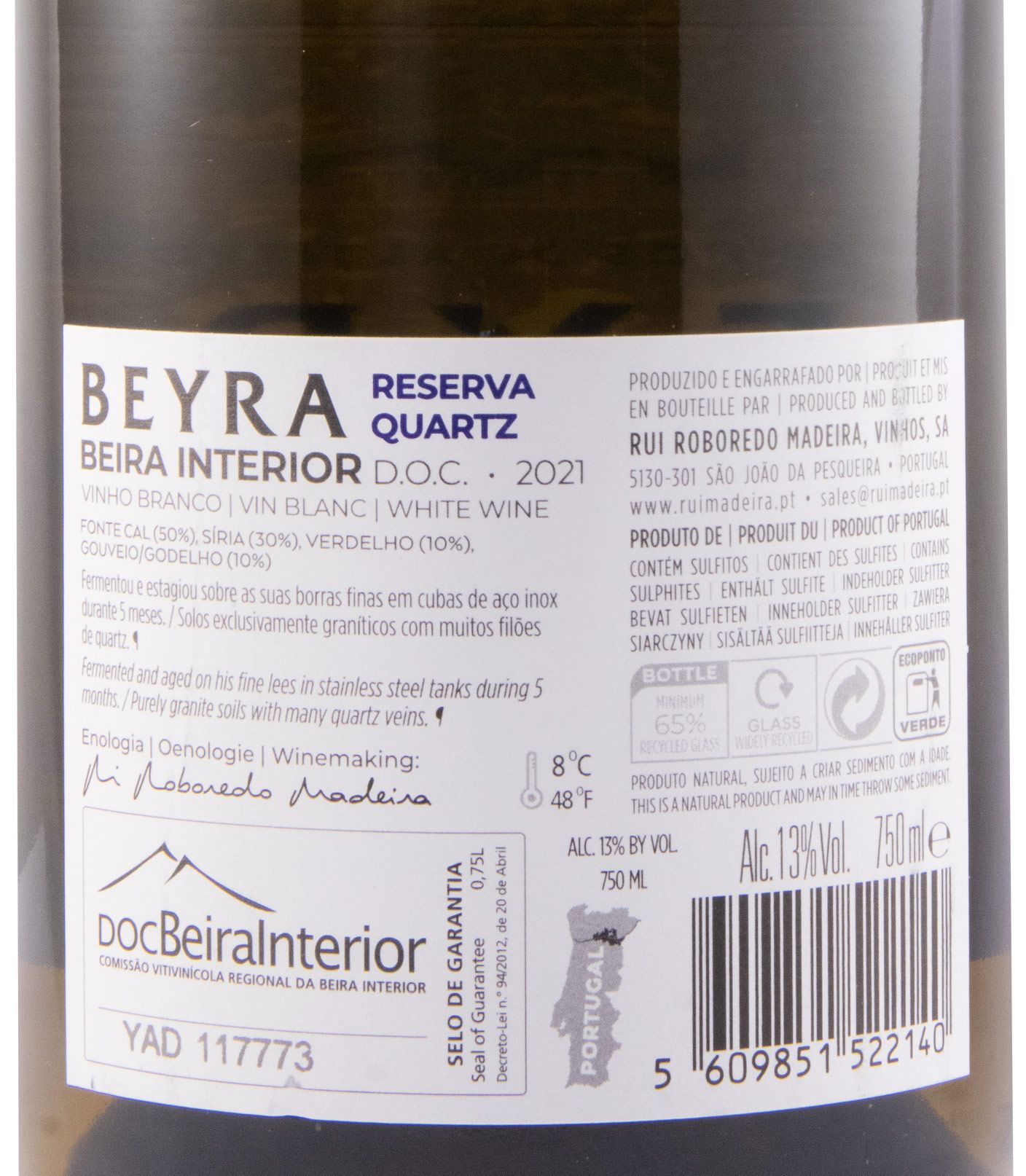 2021 Beyra Reserva Quartz white