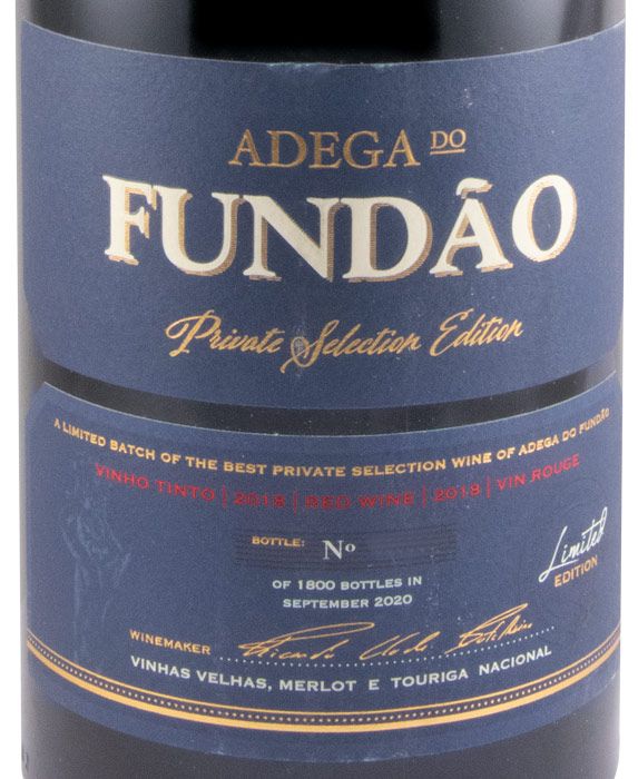 2018 Adega do Fundão Private Selection Vinhas Velhas Limited Edition red
