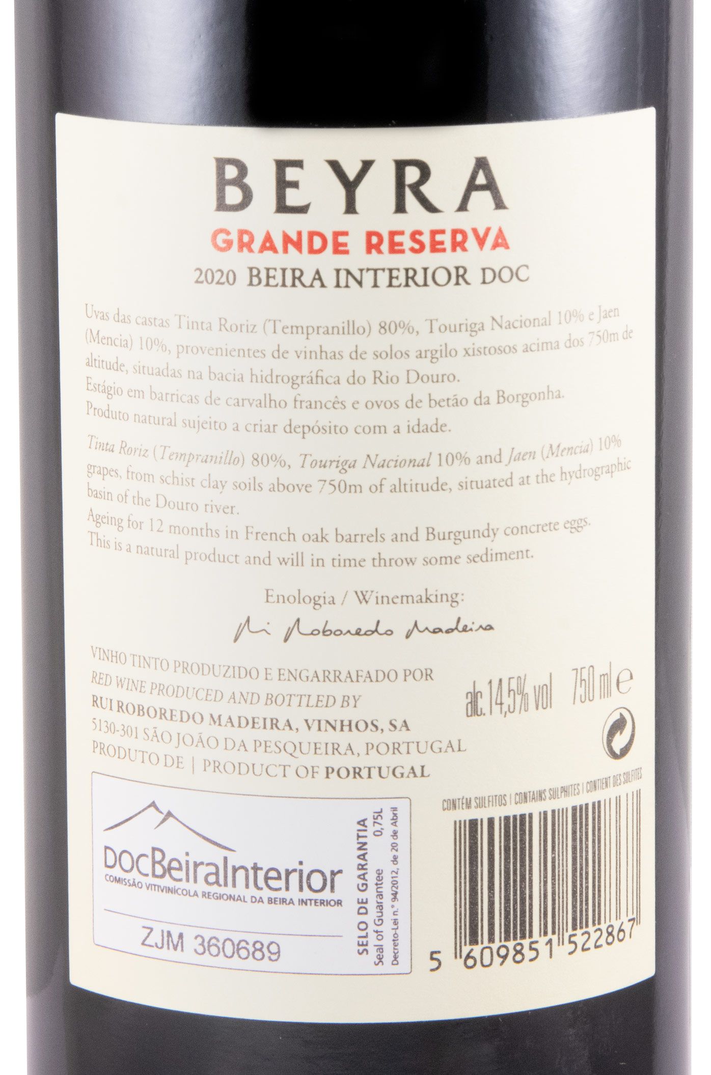 2020 Beyra Grande Reserva tinto