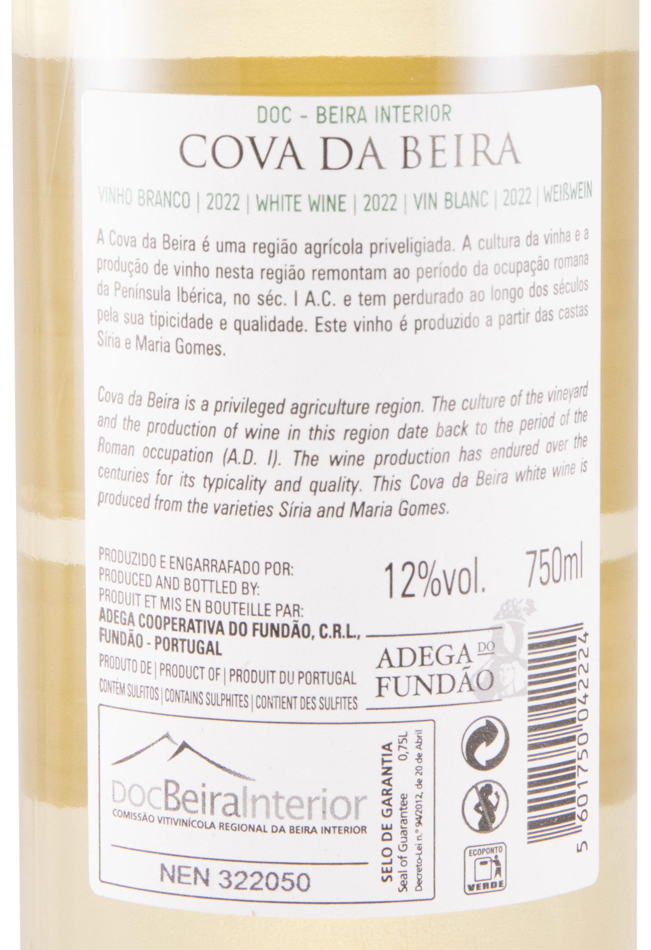 2022 Adega do Fundão Cova da Beira white