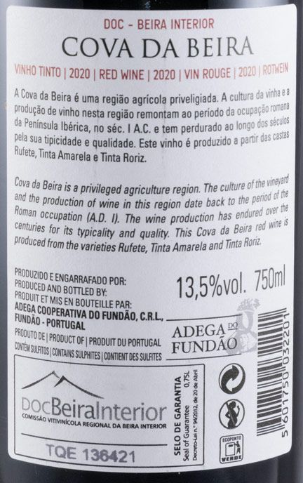 2020 Adega do Fundão Cova da Beira red