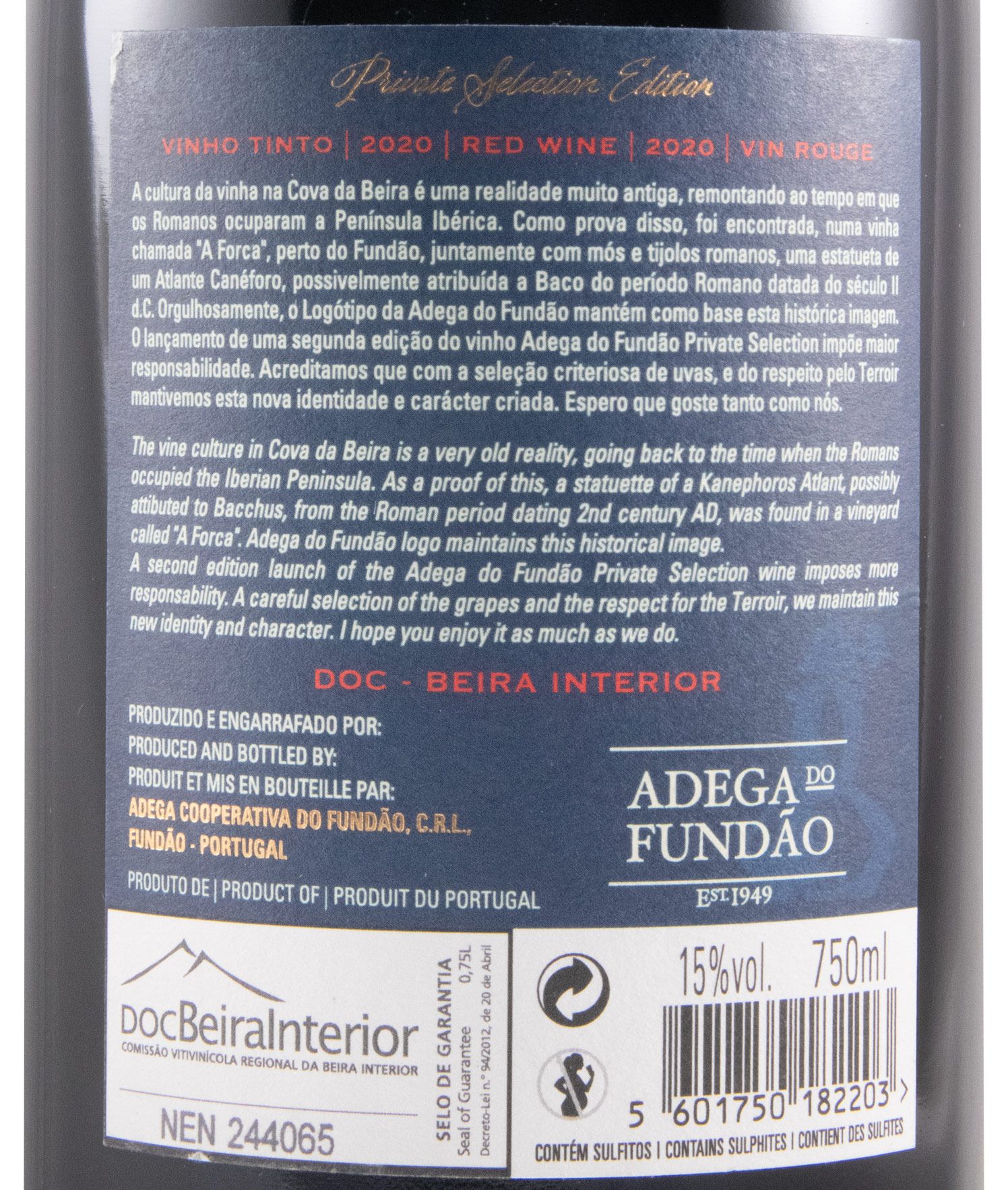 2020 Adega do Fundão Private Selection Vinhas Velhas tinto