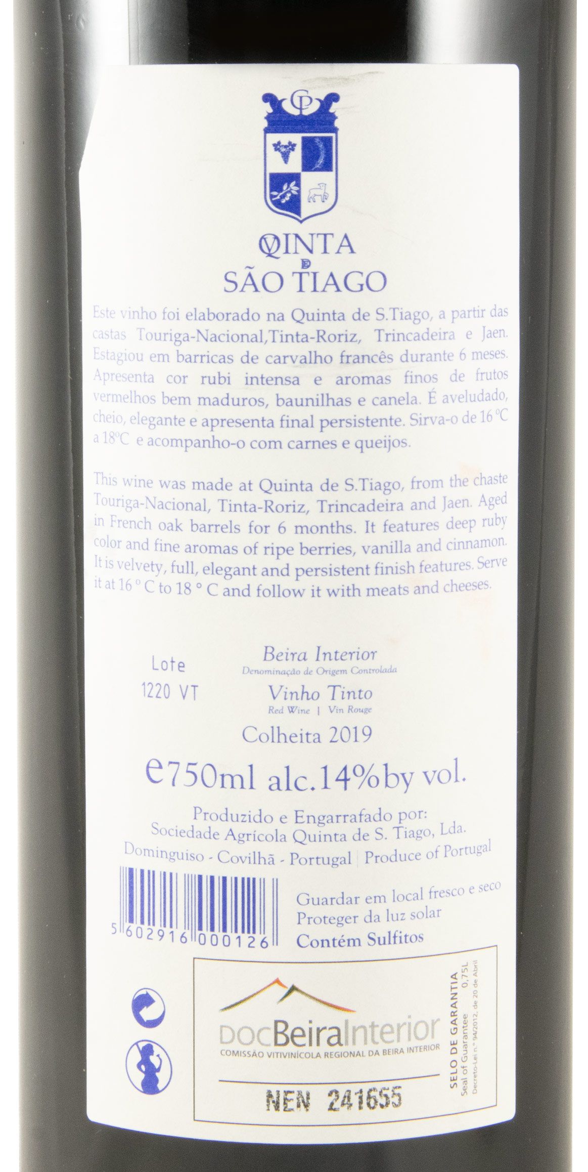 2019 Quinta de São Tiago red