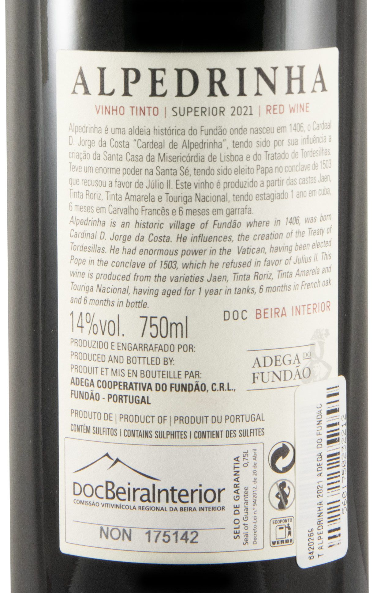 2021 Adega do Fundão Alpedrinha tinto