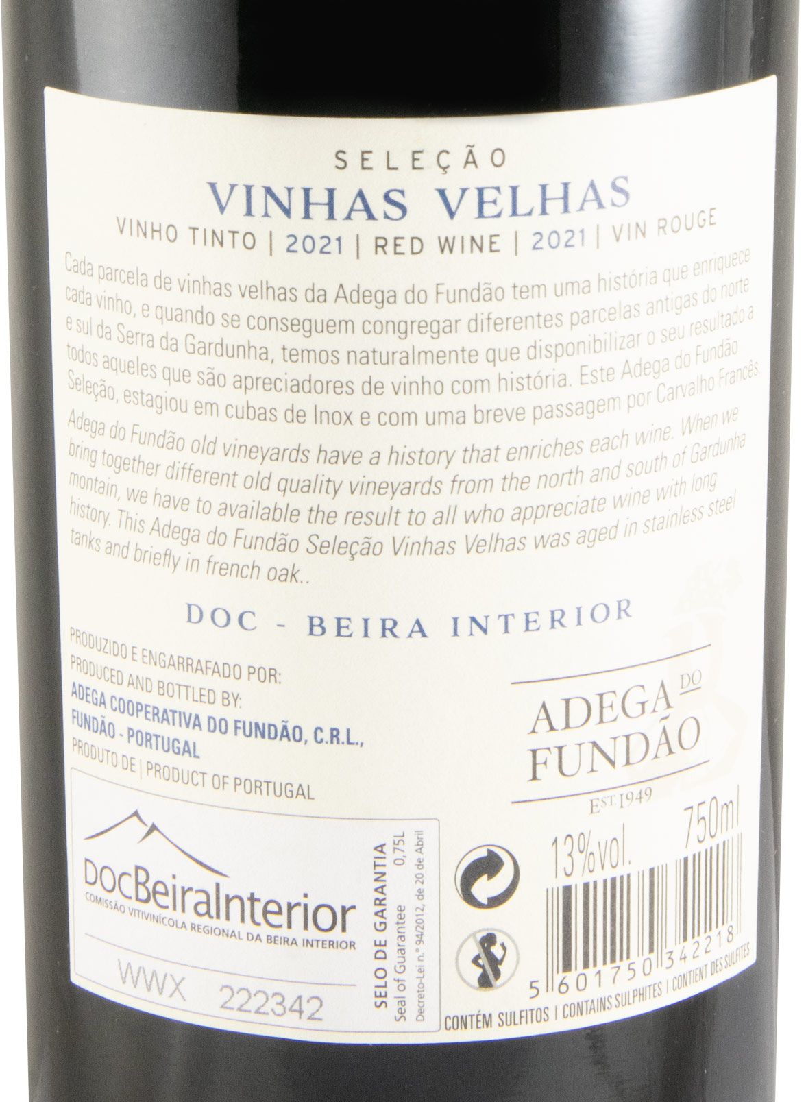 2021 Adega do Fundão Seleção Vinhas Velhas tinto