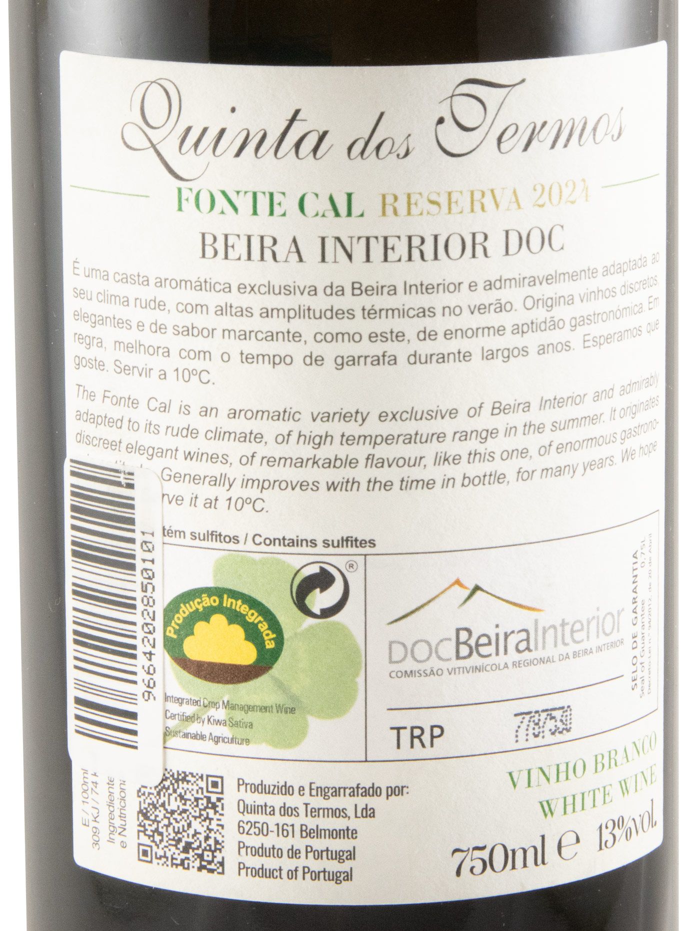2024 Quinta dos Termos Fonte Cal Reserva branco