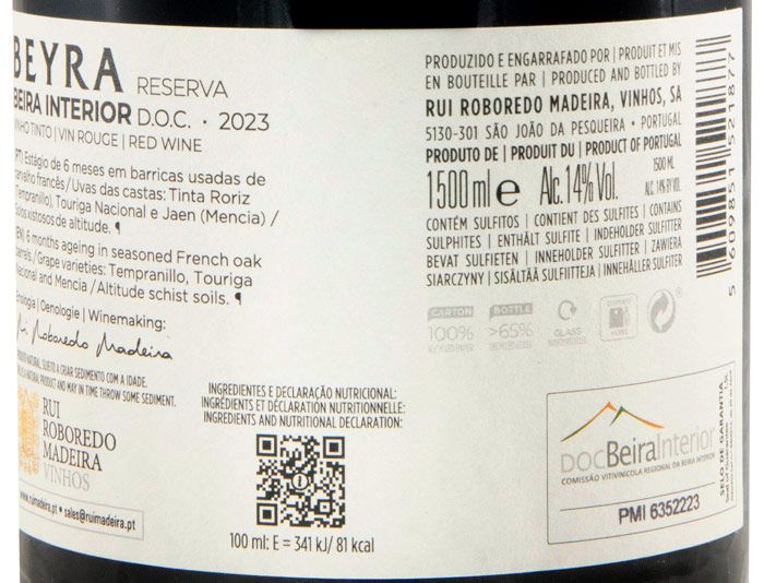 2023 Beyra Reserva tinto 1,5L