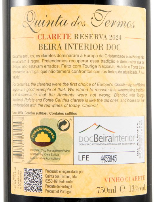 2024 Clarete Quinta dos Termos Reserva