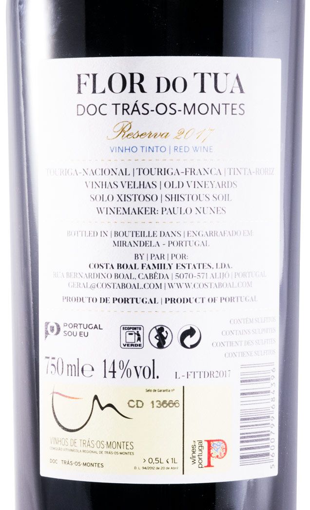 2017 Flor do Tua Reserva red