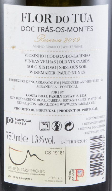 2019 Flor do Tua Reserva white
