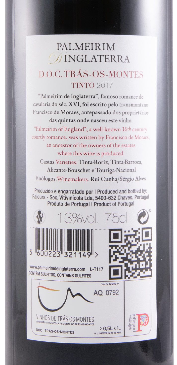 2017 Palmeirim d'Inglaterra tinto