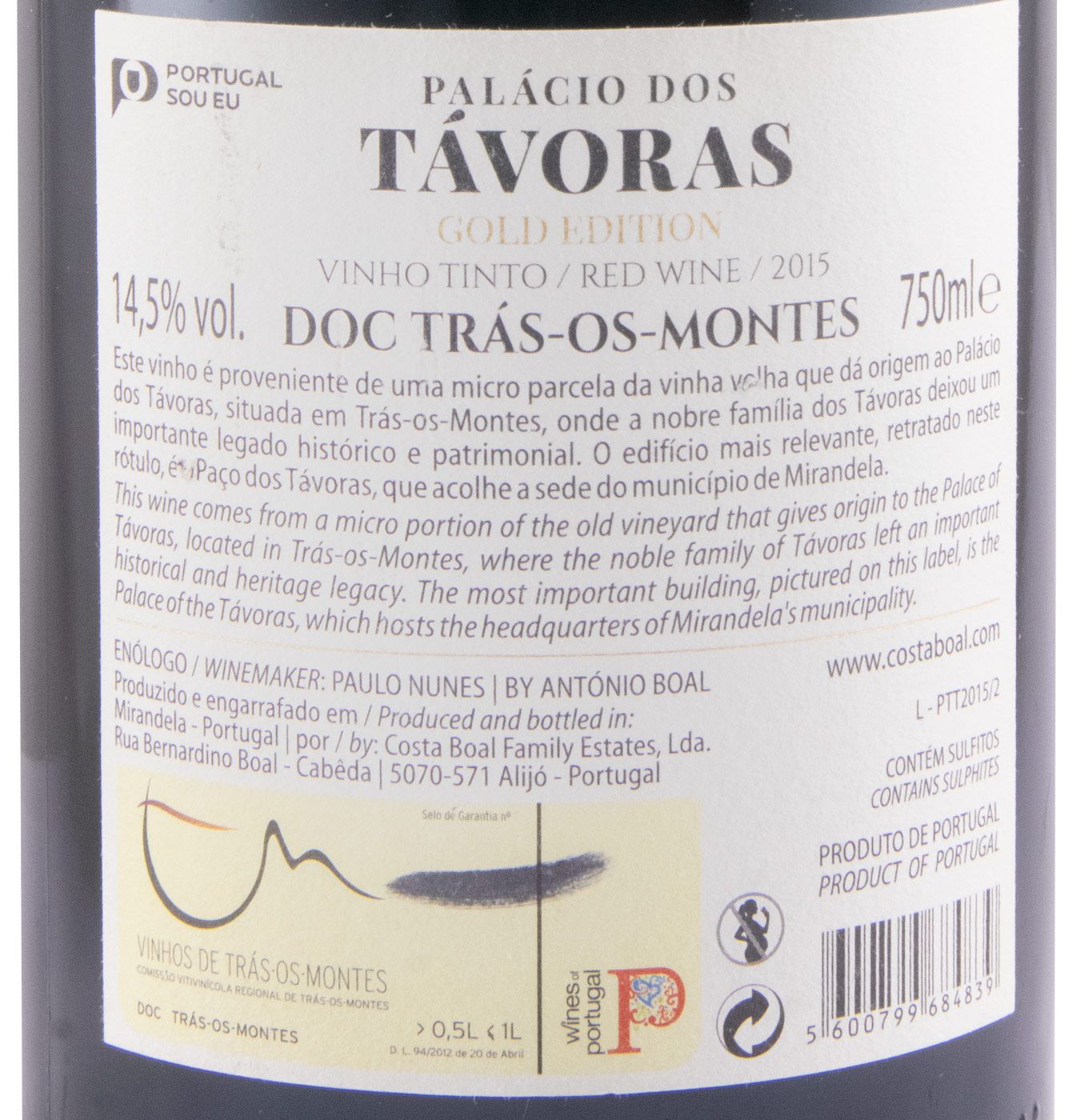 2015 Palácio dos Távoras Gold Edition red