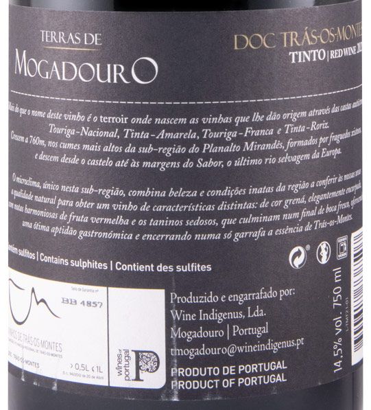 2021 Terras de Mogadouro red (damaged label)