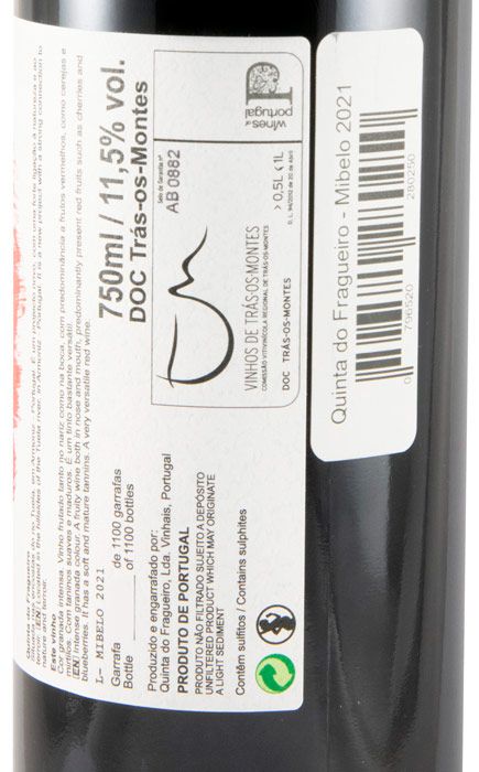 2021 Quinta do Fragueiro Mibelo red