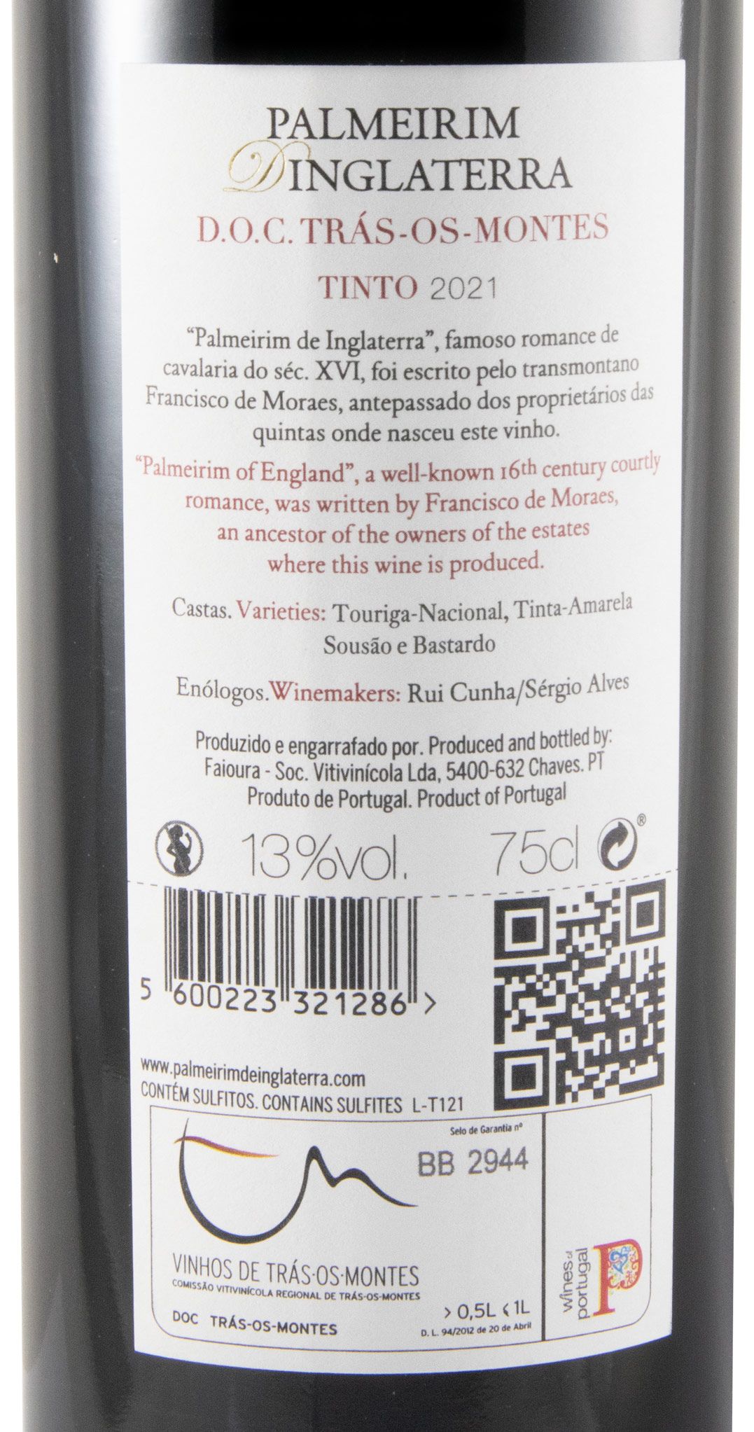2021 Palmeirim d'Inglaterra tinto