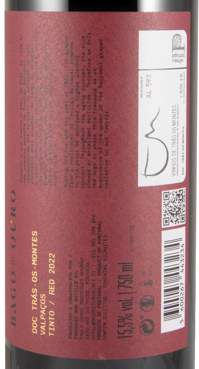 2022 Bago de Ouro Touriga Nacional tinto