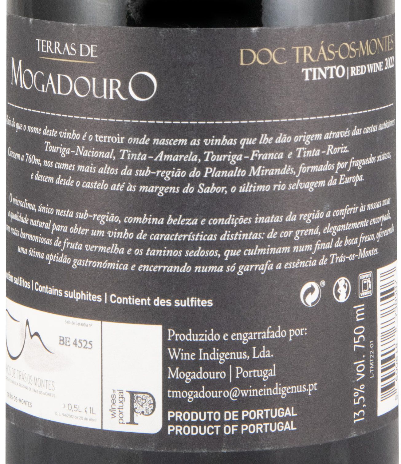 2022 Terras de Mogadouro tinto