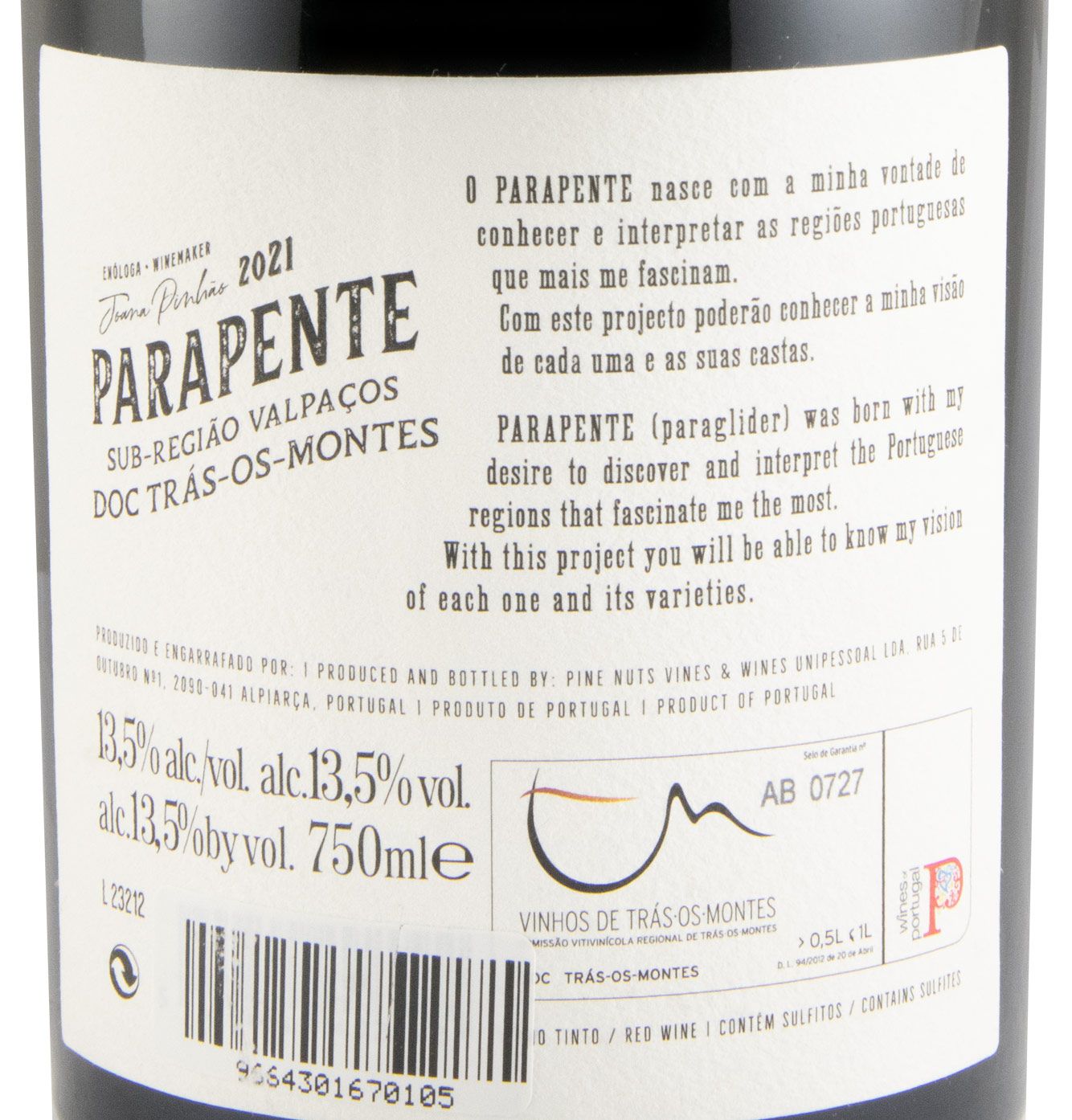 2021 Parapente Vinhas Velhas tinto