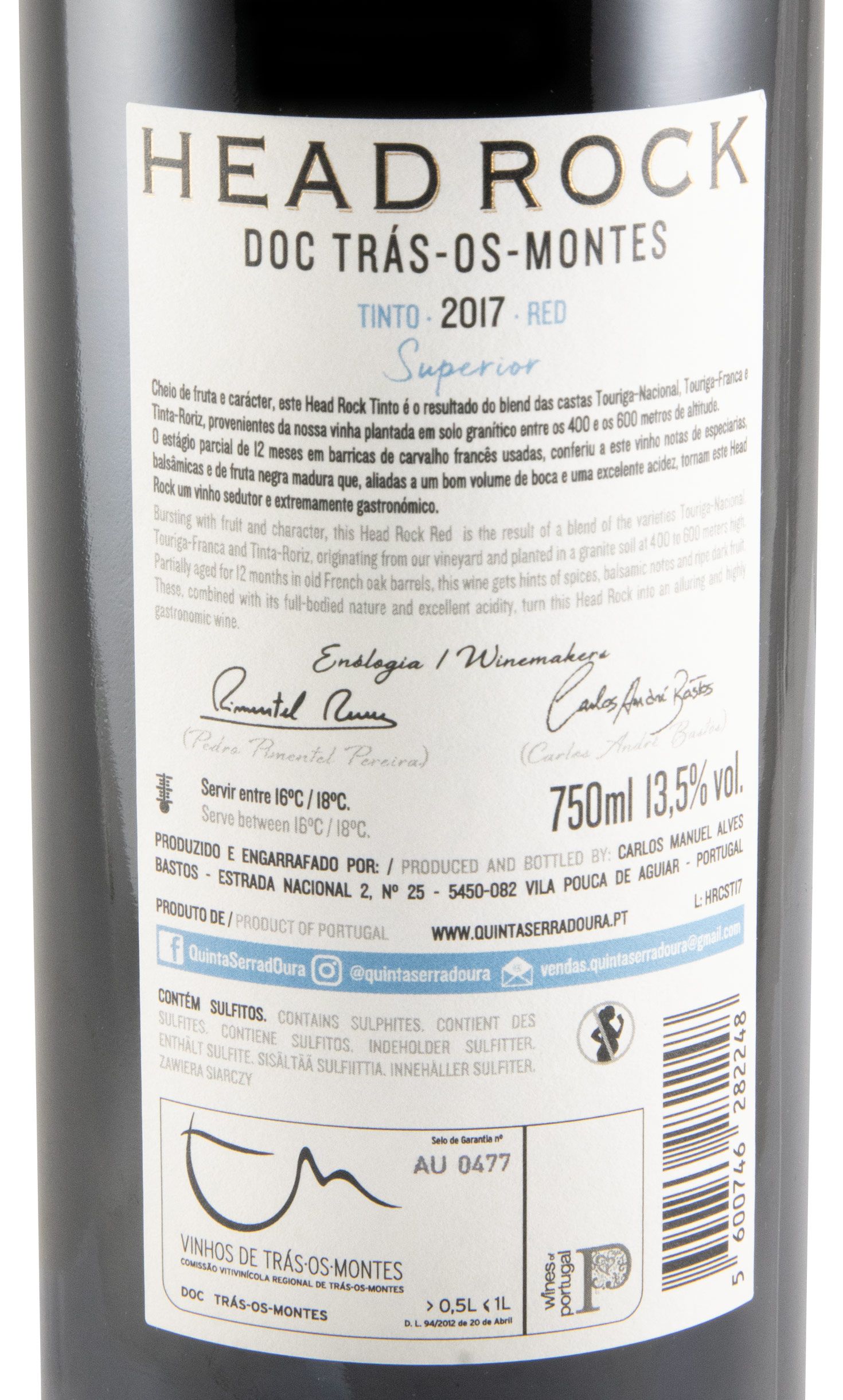 2017 Head Rock Superior red (damaged label)