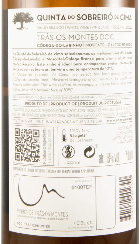 2024 Quinta do Sobreiró de Cima Reserva branco