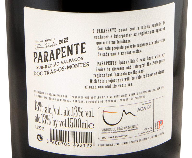 2022 Parapente Vinhas Velhas white 1.5L