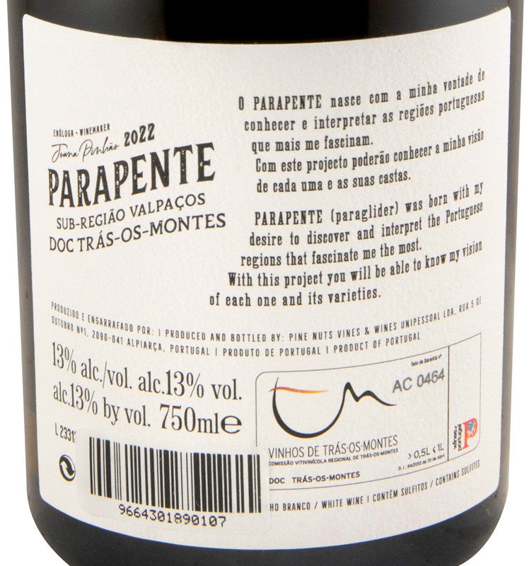 2022 Parapente Vinhas Velhas branco