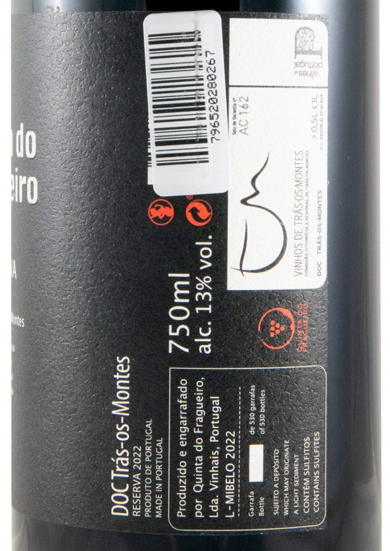 2022 Quinta do Fragueiro Mibelo Reserva red