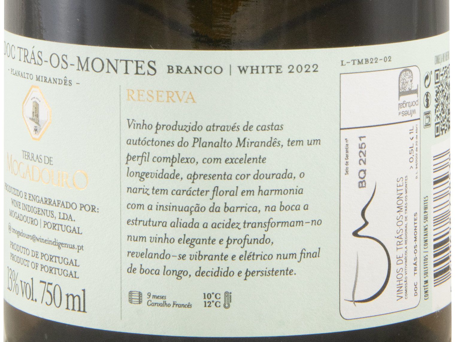2022 Terras de Mogadouro Reserva white