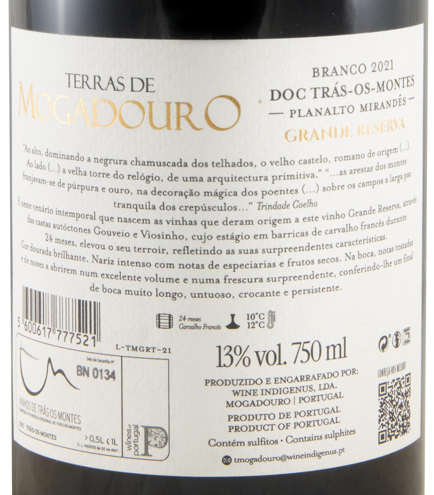 2021 Terras de Mogadouro Grande Reserva white