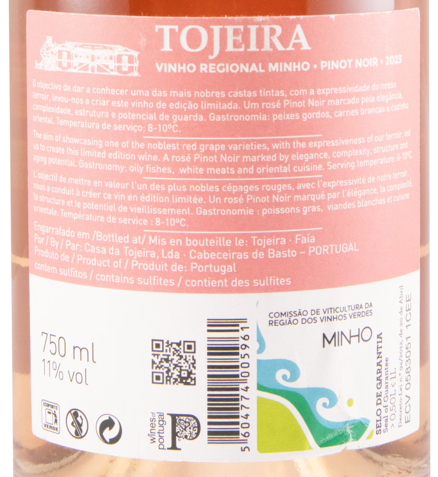 2023 Tojeira Pinot Noir rosé