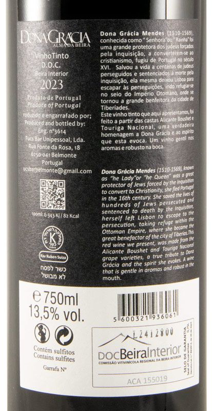 2023 Dona Grácia Kosher tinto