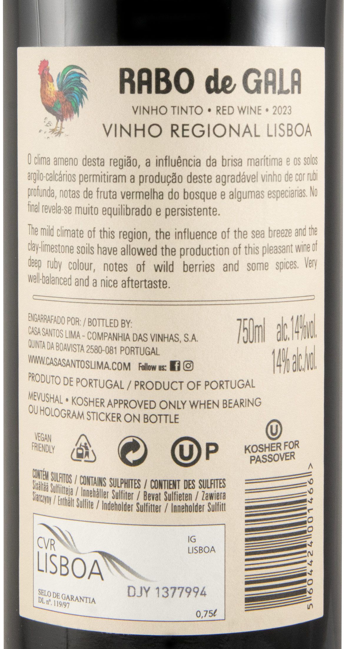 2023 Rabo de Gala Kosher tinto