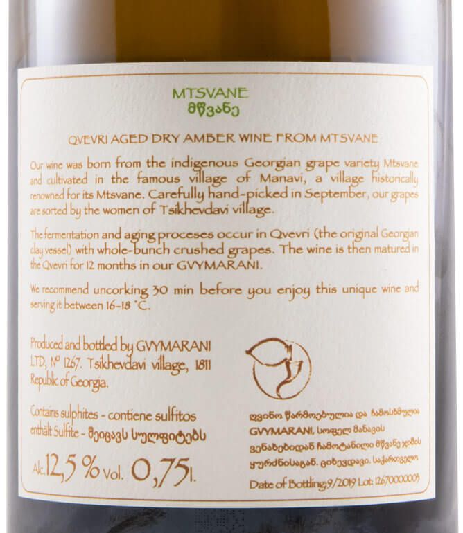 2018 Gvymarani Mtsvane Orange Wine branco