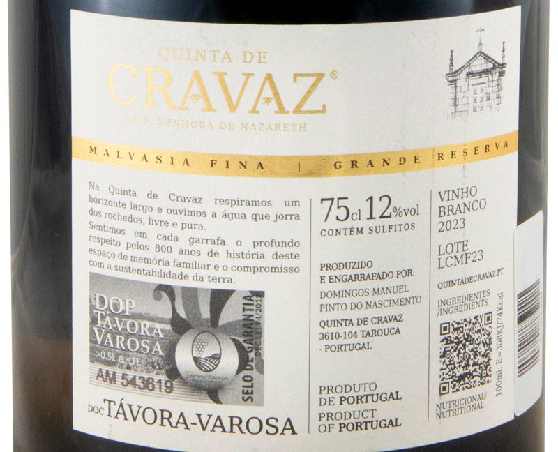 2023 Quinta de Cravaz Malvasia Fina Grande Reserva branco