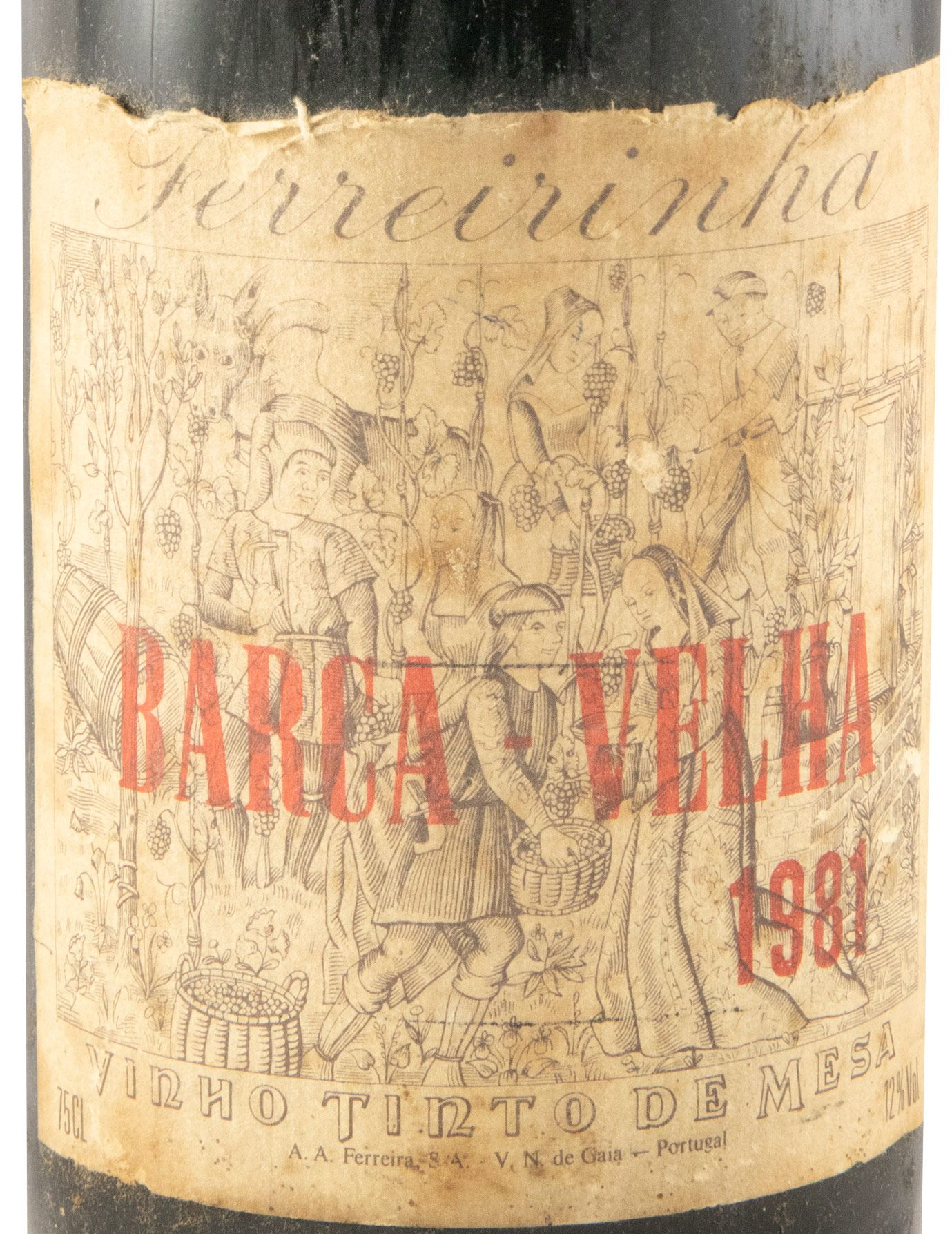 1981 Barca Velha tinto (rótulo danificado)