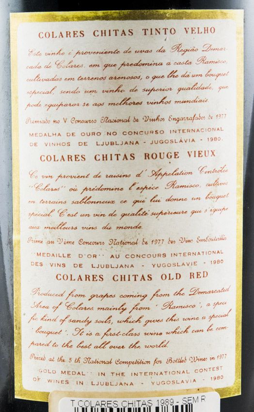 1989 Colares Chitas red (without label)