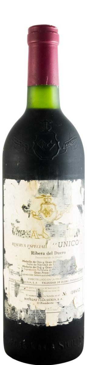 Vega-Sicilia Unico Reserva Especial N.V. tinto (rótulo danificado)