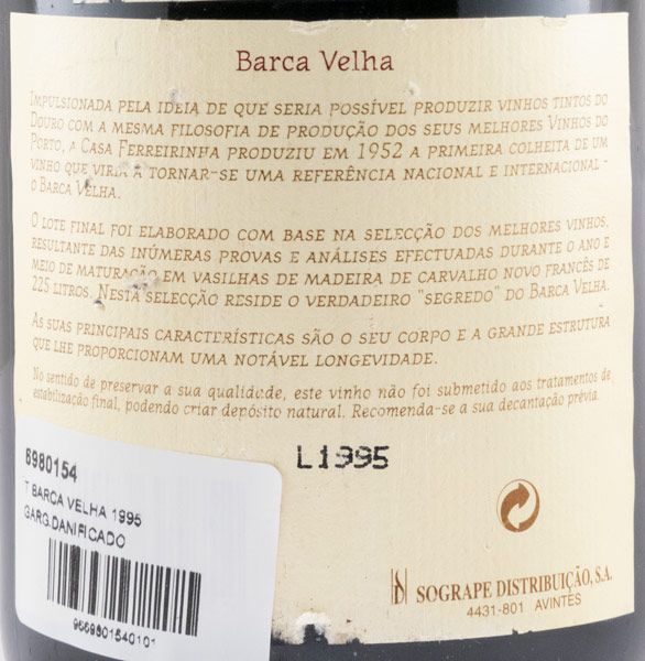 1995 Barca Velha tinto (cápsula danificada)