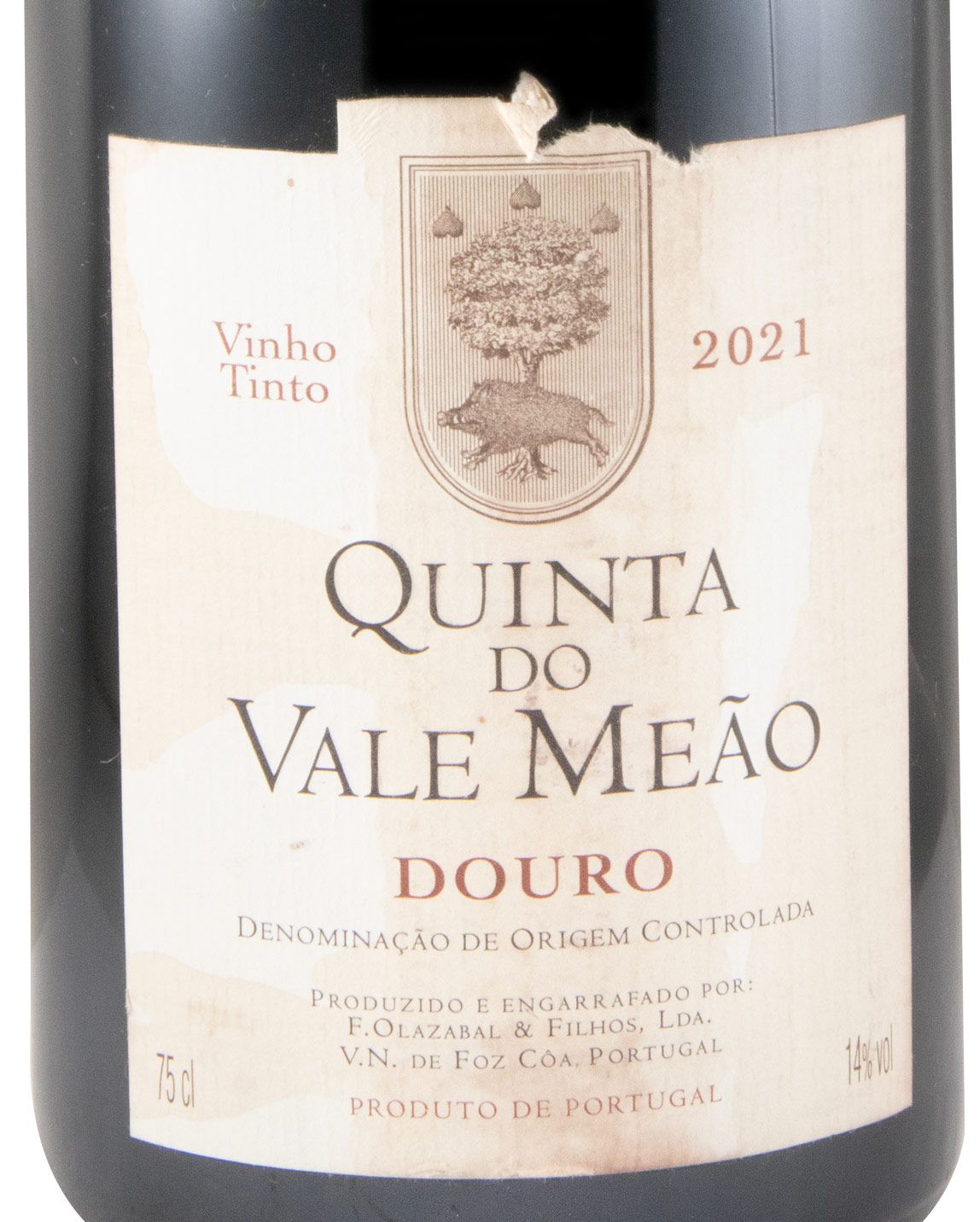 2021 Quinta do Vale Meão tinto (rótulo danificado)
