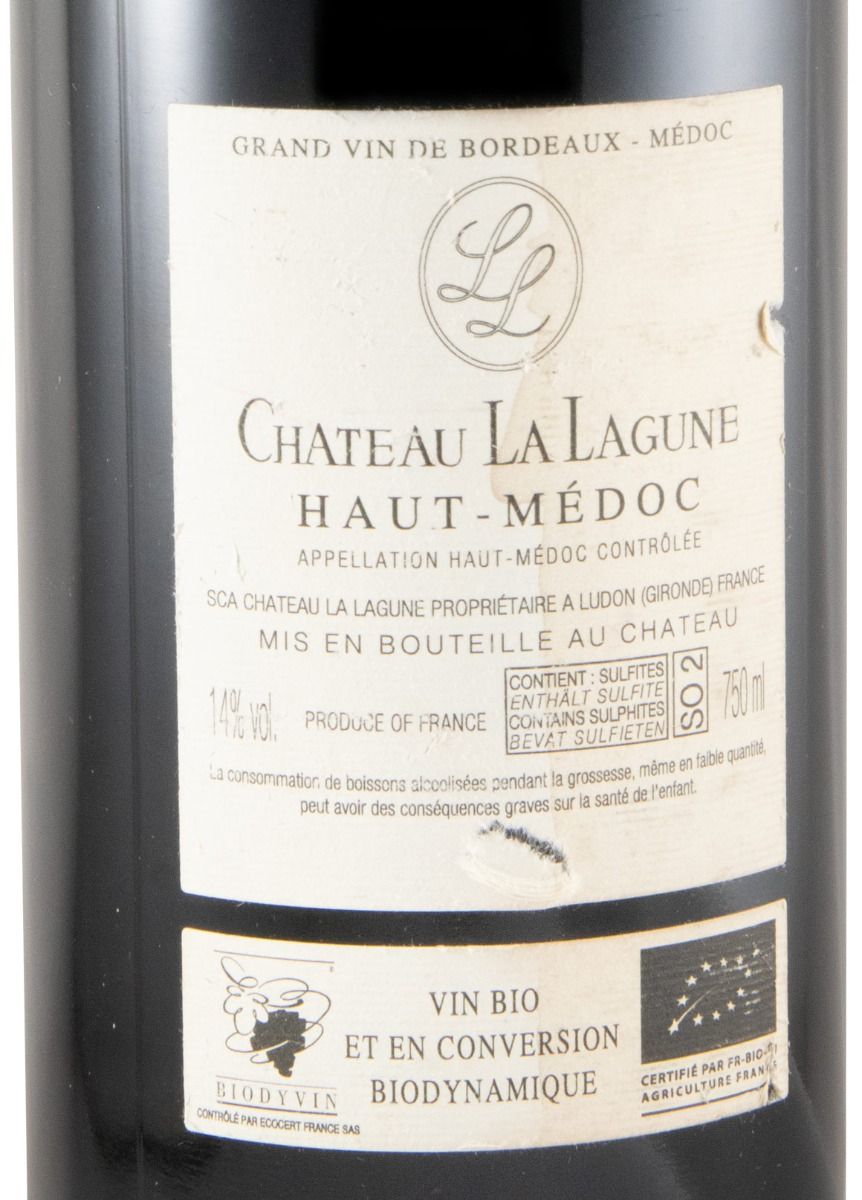 2020 Château La Lagune Haut-Médoc biológico tinto (rótulo danificado)